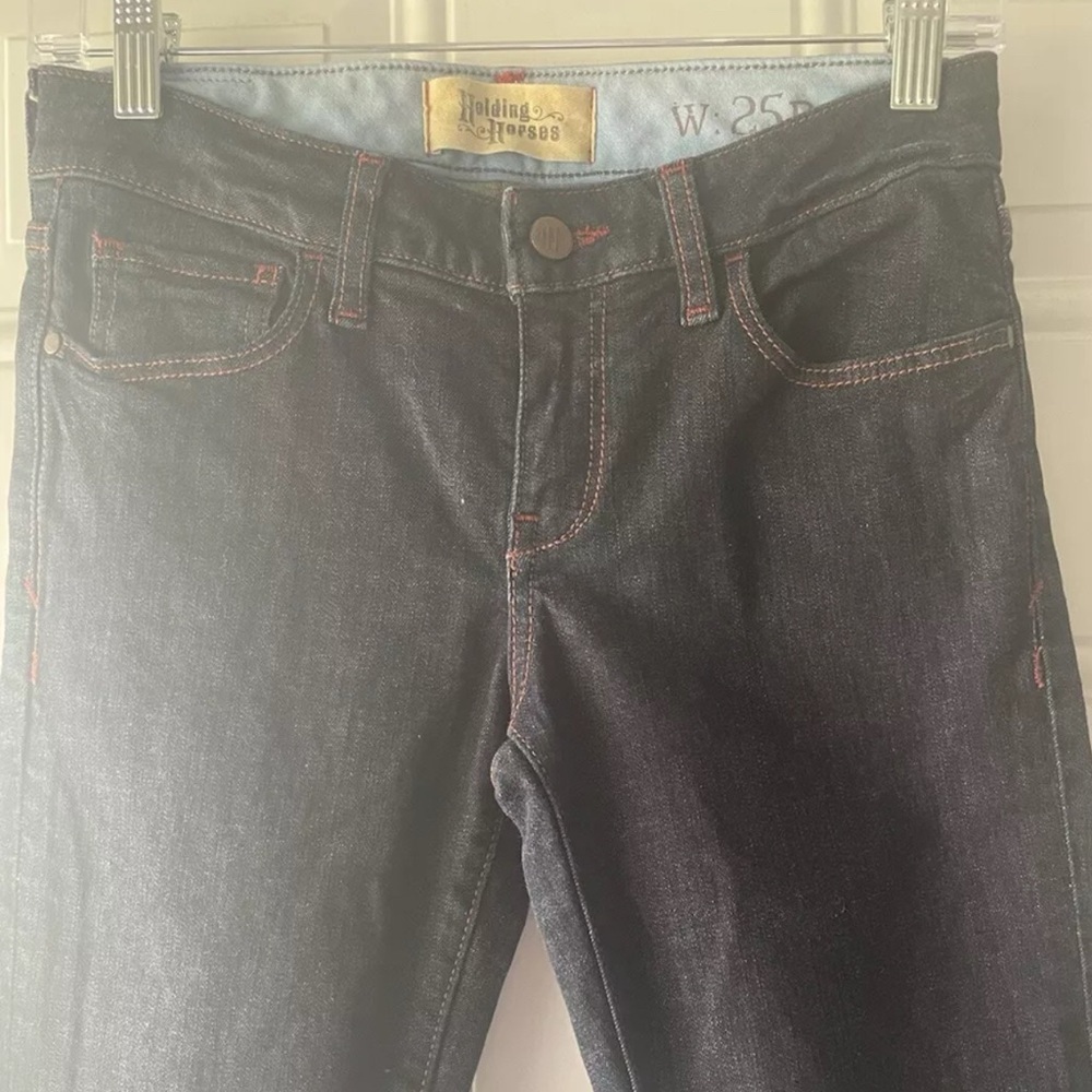 🔥🔥5/$25! Holding Horses Anthropologie Woman’s Dark Skinny Denim Jeans - Picture 1 of 7